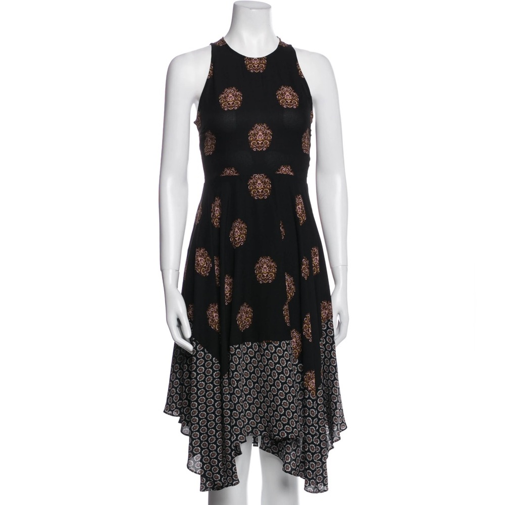 A.L.C Elisa Printed Silk Midi Sleeveless Dress